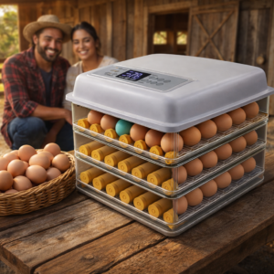 INCUBADORA DE 176 HUEVOS DE RODILLOS