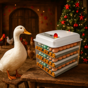 INCUBADORA DE 176 HUEVOS DE RODILLOS